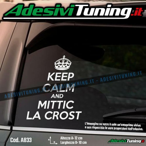 Adesivo keep calm and mittic - and,