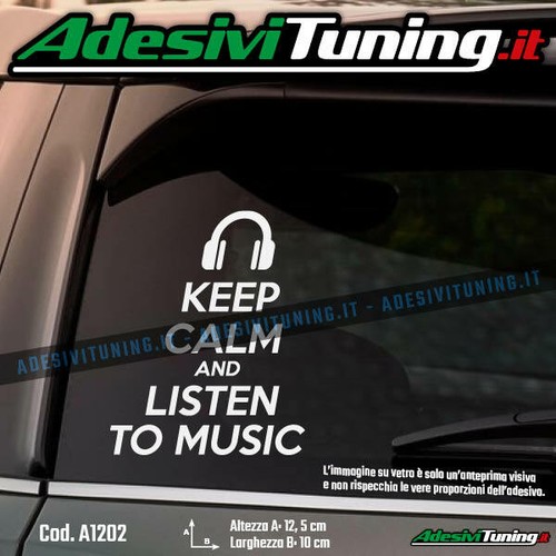 Adesivo keep calm and listen - keep,